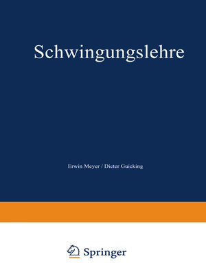cover image of Schwingungslehre